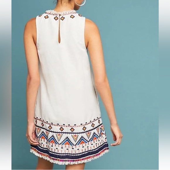 Anthropologie Akemi + Kin Reagan Embroidered Shift Dress Size 4 (S )MSRP $228 - Picture 3 of 10